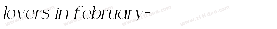 lovers in february字体转换
